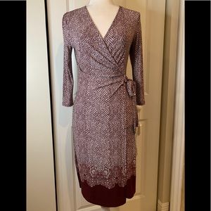 Gilli Carenza Burgundy Faux Wrap Dress 👗